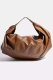 Fame Simple Faux Leather Hobo Shoulder Bag - Trendsi - Flyclothing LLC