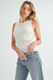 Aemi + Co Ribbed Round Neck Knit Tank - Trendsi - Flyclothing LLC