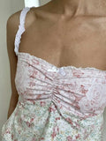 Lace Detail Floral Sweetheart Neck Cami - Trendsi - Flyclothing LLC