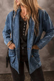 Pocketed Long Sleeve Denim Jacket - Trendsi - Flyclothing LLC