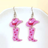 Cowboy Boot and Hat Dangle Earrings - Trendsi - Flyclothing LLC
