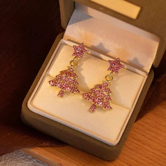 Christmas Tree Star Dangle Earrings - Trendsi - Flyclothing LLC