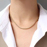 Titanium Steel Chain Necklace - Trendsi - Flyclothing LLC