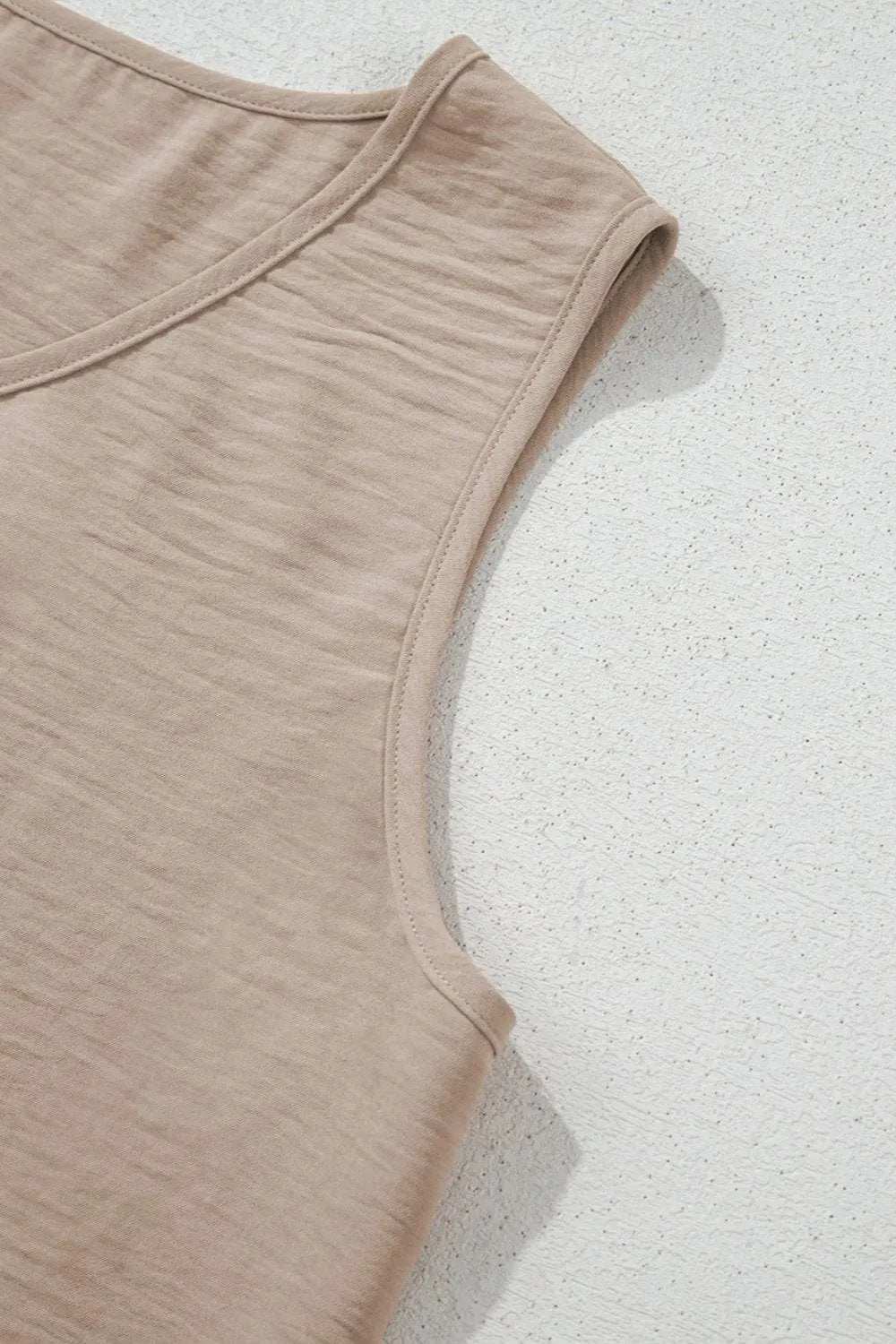 Button Down Vest and Drawstring Wide Leg Pants Set - Trendsi - Flyclothing LLC