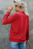 Round Neck Long Sleeve Sweatshirt - Trendsi - Flyclothing LLC