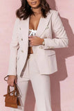 Full Size Lapel Collar Long Sleeve Blazer and Pants Set Plus Size - Trendsi - Flyclothing LLC