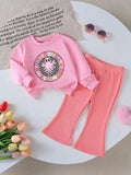 Children's Halloween Graphic Sweatshirt and Flare Pants Set - Trendsi - Flyclothing LLC