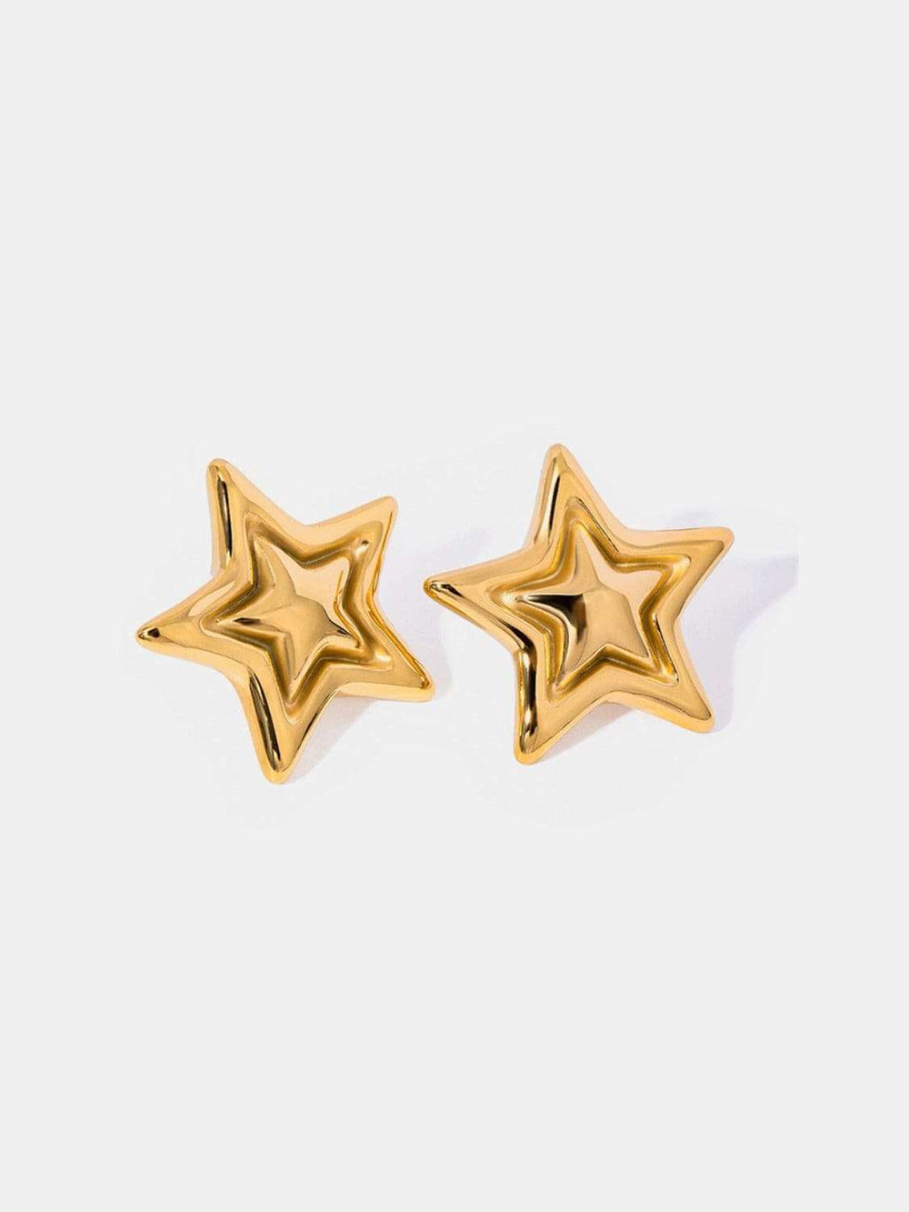 Stainless Steel Star Stud Earrings - Trendsi - Flyclothing LLC