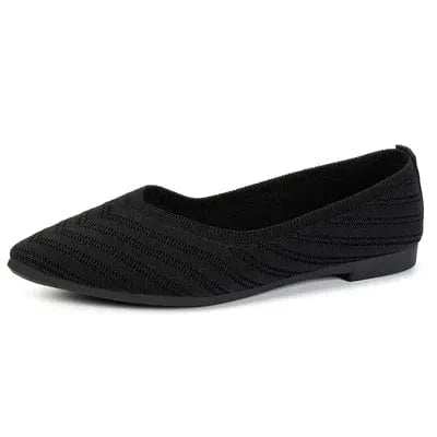 Mesh Point Toe Solid Color Slip-Ons - Trendsi - Flyclothing LLC