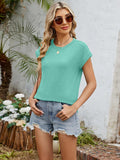 Round Neck Short Sleeve T-Shirt - Trendsi - Flyclothing LLC