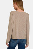Zenana Dropped Shoulder Long Sleeve T-Shirt - Trendsi - Flyclothing LLC