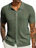 Men's Full Size Openwork Button Down Collared Neck Shirt Plus Size - Trendsi - Flyclothing LLC