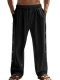 Men's Full Size Side Button Wide Leg Pants Plus Size - Trendsi - Flyclothing LLC
