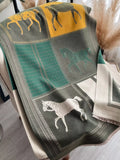 Equestrian Print Warm Scarf - Trendsi - Flyclothing LLC