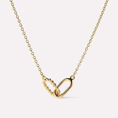 Interlocked Titanium Steel Necklace - Trendsi - Flyclothing LLC