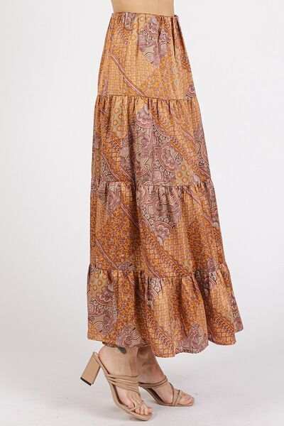 Mittoshop Paisley Patchwork Print Satin Maxi Skirt - Trendsi - Flyclothing LLC