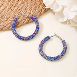 Sparkling Alloy Hoop Earrings - Trendsi - Flyclothing LLC