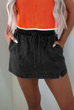 Drawstring High Waist Denim Shorts - Trendsi - Flyclothing LLC