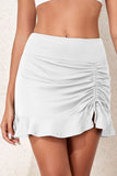 Ruched Elastic Waist Swim Skirt - Trendsi - Flyclothing LLC