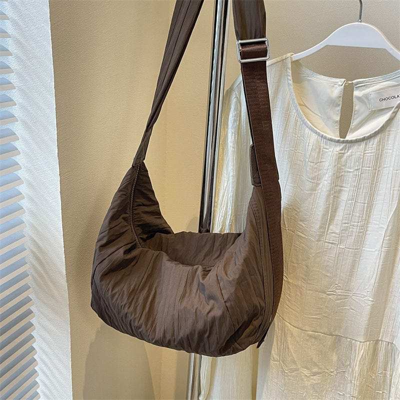 Pleated Dumpling Crossbody Bag - Trendsi - Flyclothing LLC