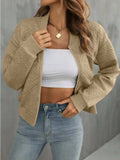 Zip Up Long Sleeve Jacket - Trendsi - Flyclothing LLC