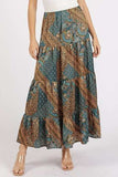 Mittoshop Paisley Patchwork Print Satin Maxi Skirt - Trendsi - Flyclothing LLC