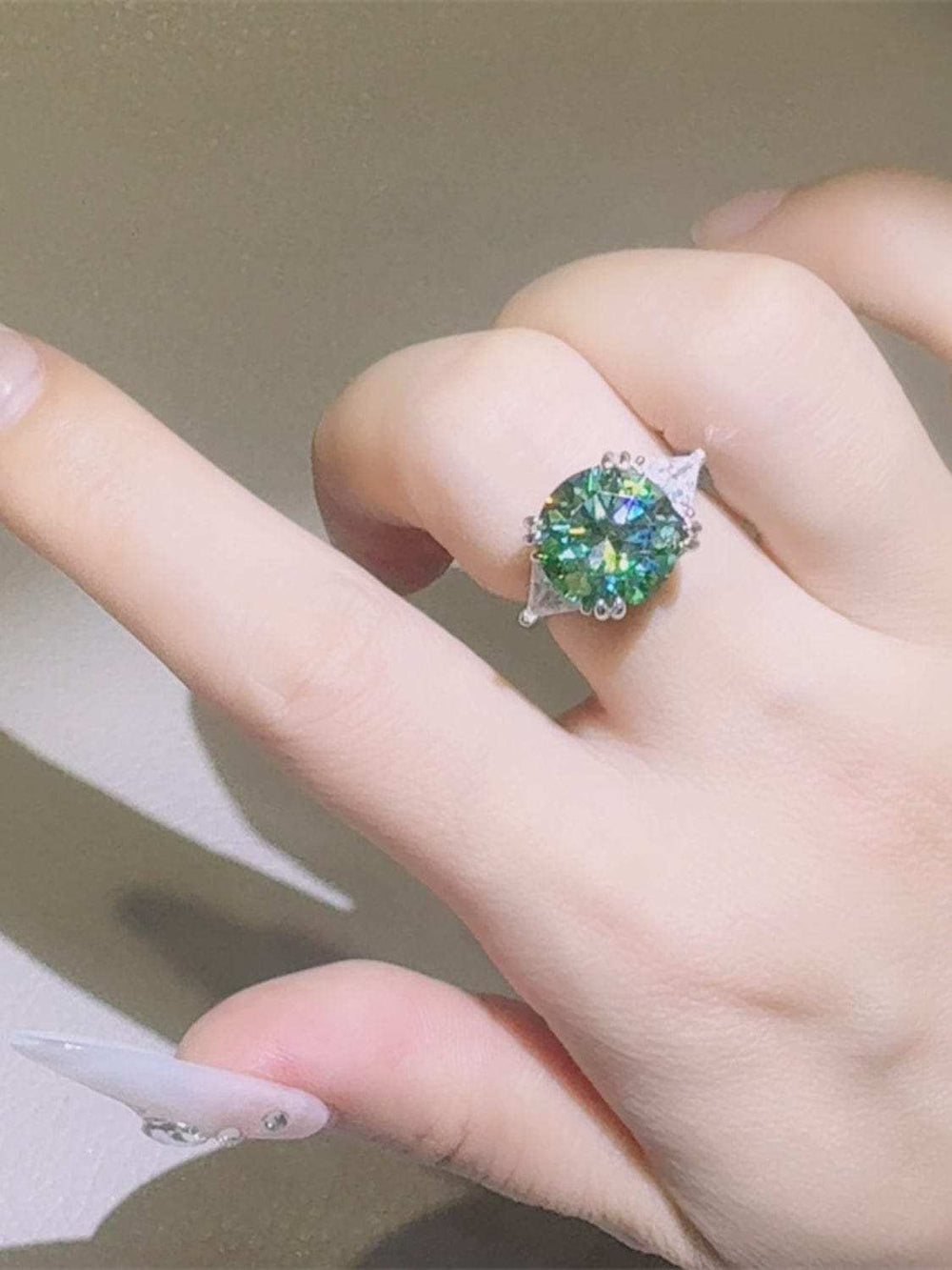 5 Carat Moissanite 925 Sterling Silver Ring - Trendsi - Flyclothing LLC