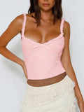 Lace Sweetheart Neck Cami - Trendsi - Flyclothing LLC