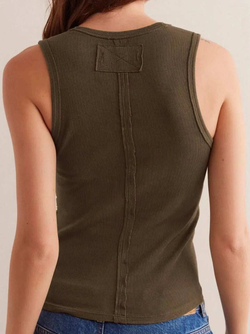 Solid V-Neck Tank - Trendsi - Flyclothing LLC