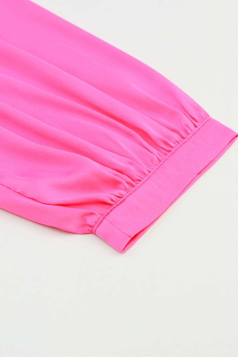 Round Neck Long Sleeve Blouse - Trendsi - Flyclothing LLC