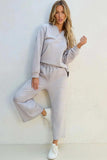 Textured Long Sleeve Top and Drawstring Pants Set - Trendsi - Flyclothing LLC