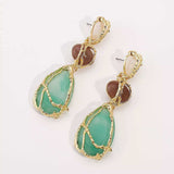 18K Gold-Plated Teardrop Earrings - Trendsi - Flyclothing LLC