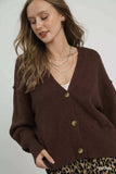 Umgee Button-Front V-Neck Knit Cardigan - Trendsi - Flyclothing LLC