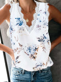Lace Detail V-Neck Tank - Trendsi - Flyclothing LLC