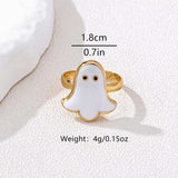 Halloween Ghost 18K Gold-Plated Ring - Trendsi - Flyclothing LLC