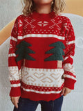 Christmas Tree Mock Neck Long Sleeve Sweater - Trendsi - Flyclothing LLC