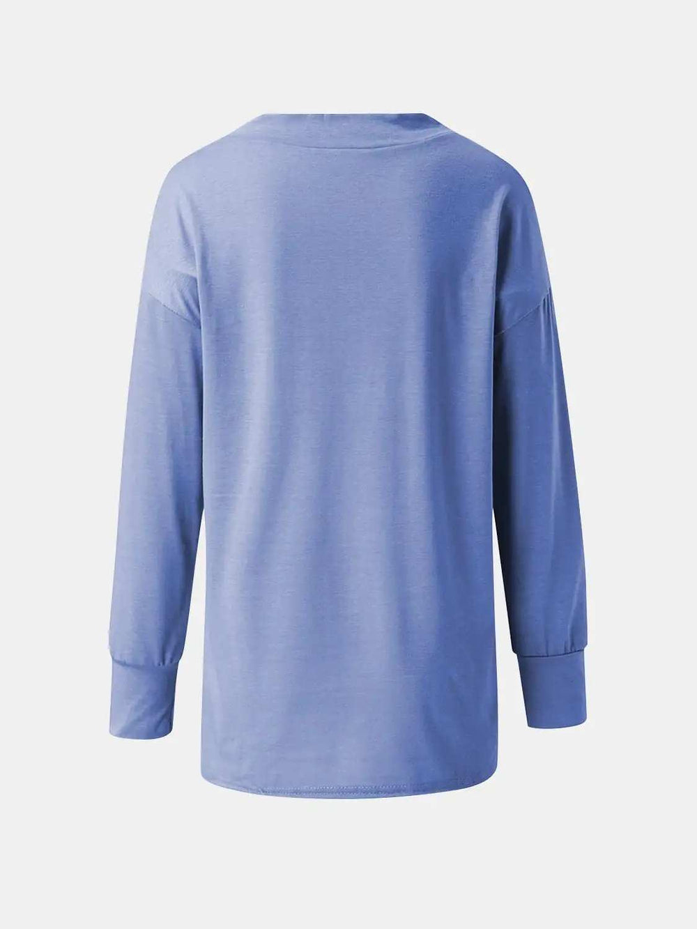 Full Size V-Neck Long Sleeve T-Shirt - Trendsi - Flyclothing LLC