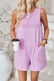 Lovelet Round Neck Sleeveless Romper - Trendsi - Flyclothing LLC