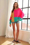 ADORA Loose Fit Colorblock Sweater - Trendsi - Flyclothing LLC