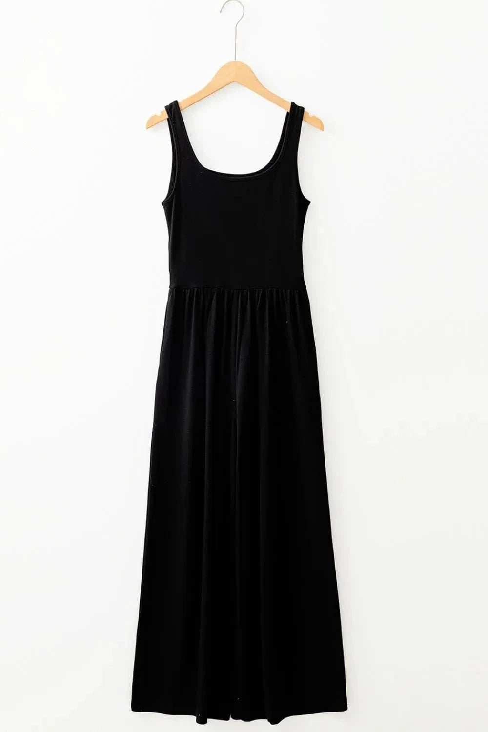 Cutout Scoop Neck Wide Strap Jumpsuit - Trendsi - Flyclothing LLC