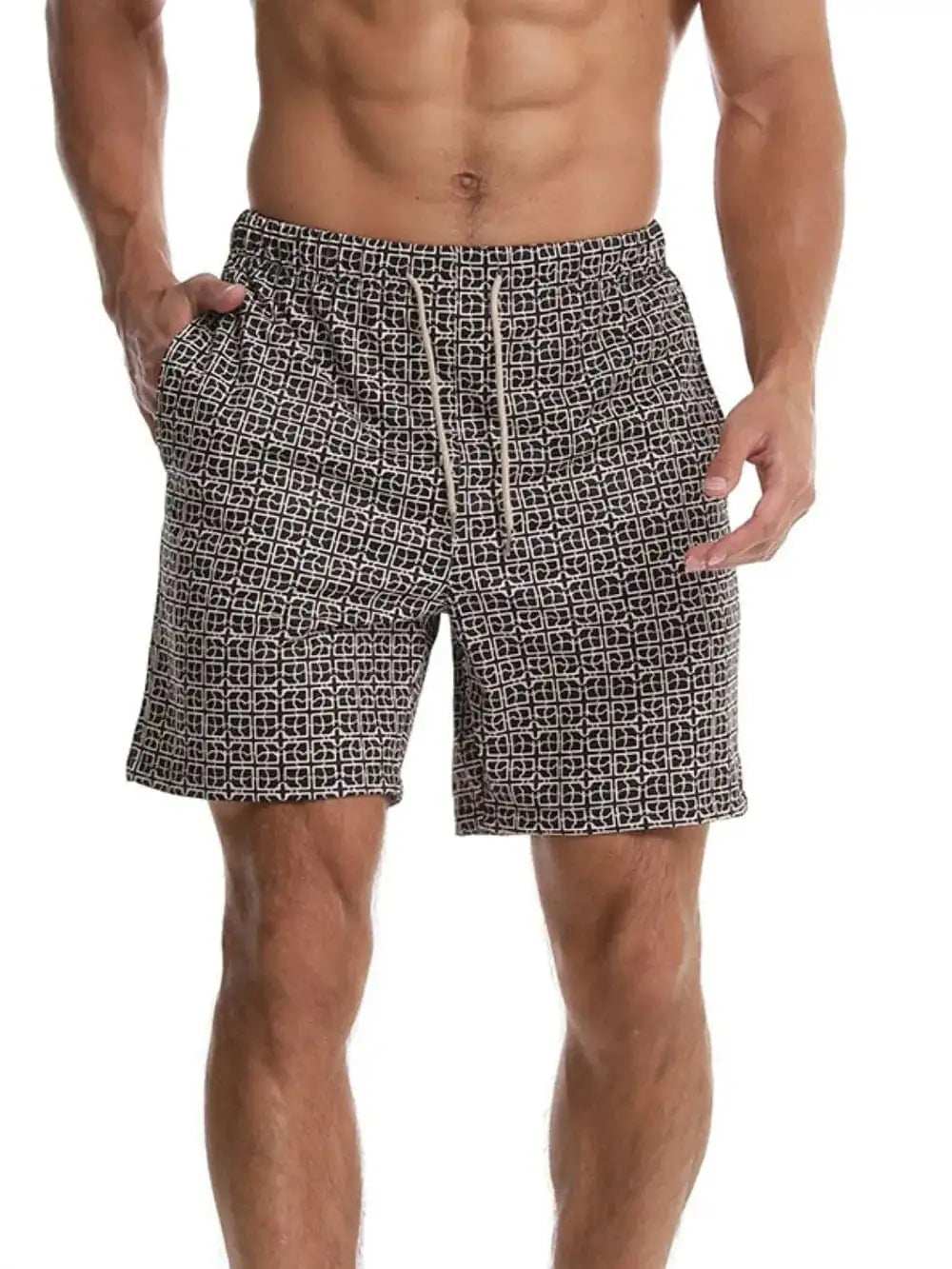 Men's Drawstring Printed Shorts with Pockets - Trendsi - Flyclothing LLC