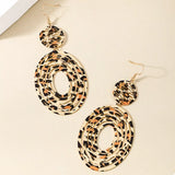 Leopard Print Dangle Earrings - Trendsi - Flyclothing LLC