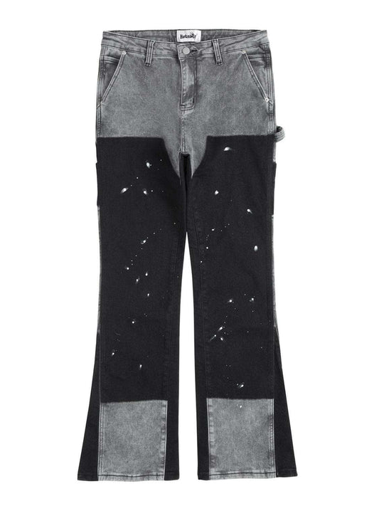 Men's Contrast Washed Bootcut Jeans - Trendsi - Flyclothing LLC