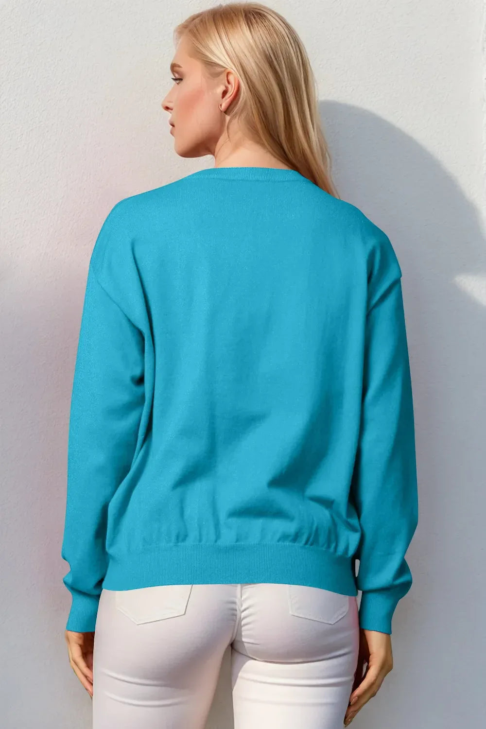 Double Take Full Size Nutcracker Sequin Long Sleeve Sweater - Trendsi - Flyclothing LLC