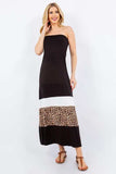Celeste Full Size Leopard Color Block Tube Maxi Dress Plus Size - Trendsi - Flyclothing LLC