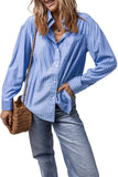 Striped Button Up Long Sleeve Shirt - Trendsi - Flyclothing LLC