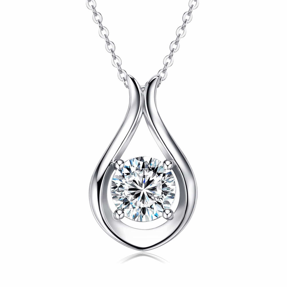 2 Carat Moissanite 925 Sterling Silver Pendant Necklace - Trendsi - Flyclothing LLC