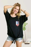 ADORA Sequin US Flag Pocketed Top - Trendsi - Flyclothing LLC