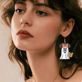 Halloween Mickey Ghost Dangle Earrings - Trendsi - Flyclothing LLC