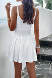 Devine Smocked Scoop Neck Mini Cami Dress - Trendsi - Flyclothing LLC